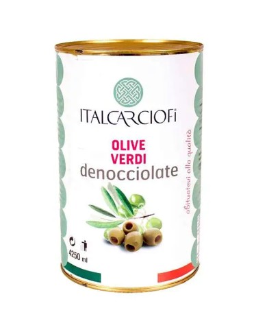 ITALCARCIOFI NATUURLIJKE ONTPITGROENE OLIJVEN ML.4250