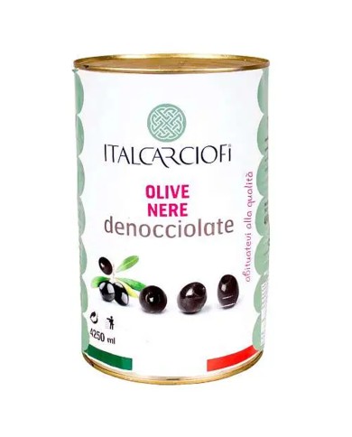 ITALCARCIOFI ACEITUNAS NEGRAS DESHUESADAS NATURALES ML.4250