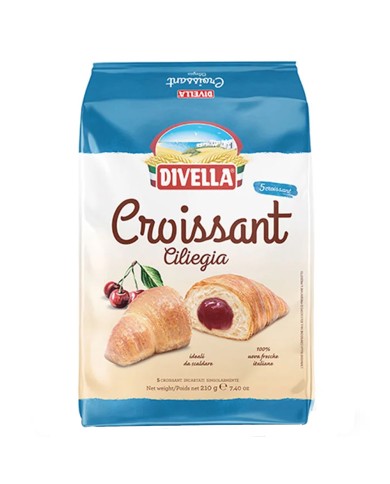 DIVELLA CROISSANT ALLA CILIEGIA GR.210 X 5 PEZZI