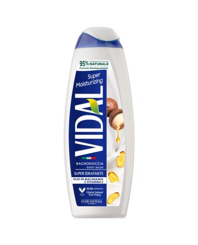 VIDAL SUPER FUKTIGANDE BADSKUM MED MACADAMIAOLJA 500 ML