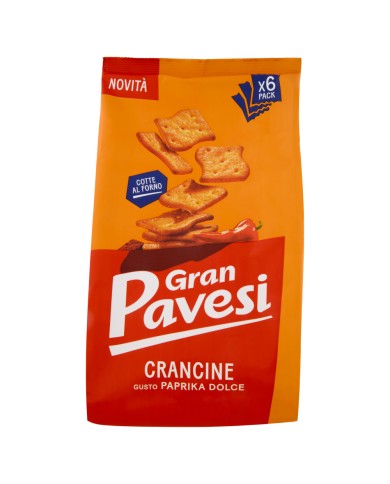 GRAN PAVESI CRANCINE O SMAKU SŁODKIEJ PAPRIKI 6 OPAKOWAŃ GR.180