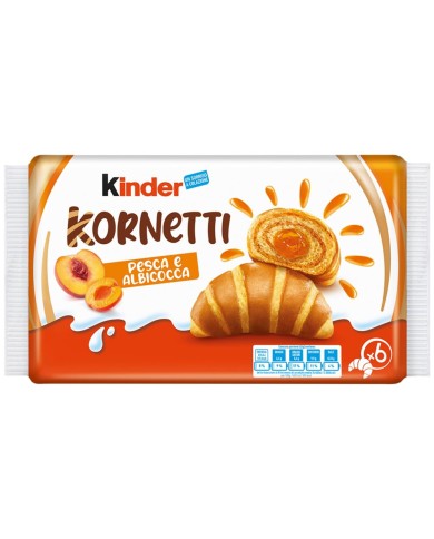 KINDER KORNETTI PEACH AND APRICOT 6 PIECES