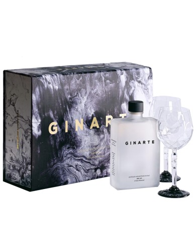 GINARTE GIN UMAN PACKAGE WITH BOTTLE CL.70 WITH 2 BICCHIERI