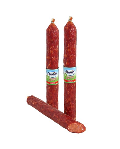 BOMBIERI NAPLES SPICY STRAIGHT SAUSAGE X 3 PIECES APPROX 2 KG