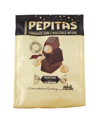 PERNIGOTTI PEPITAS DARK WITH 2 WHOLE HAZELNUTS GR.117