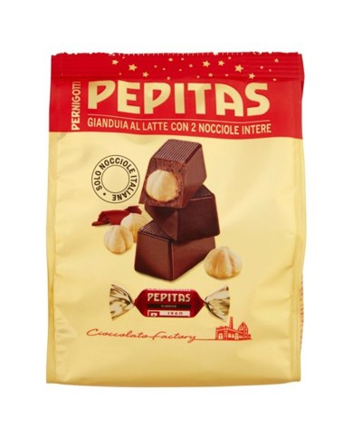 PERNIGOTTI PEPITAS GIANDUIA AL LATTE CON 2 NOCCIOLE INTERE GR.117