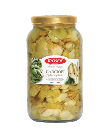 IPOSEA FOGLIE E FONDI DI CARCIOFI IN OLIO DI SEMI DI GIRASOLE ML.3100