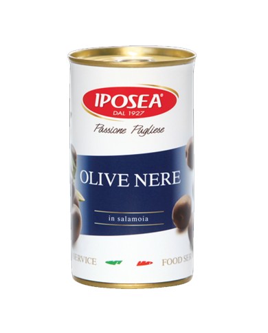 IPOSEA GANZE SCHWARZE OLIVEN IN SALZLAGE 370 GR