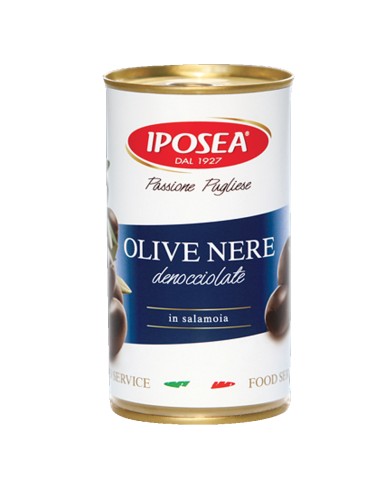 IPOSEA BLACK PITTED OLIVES 370 ML