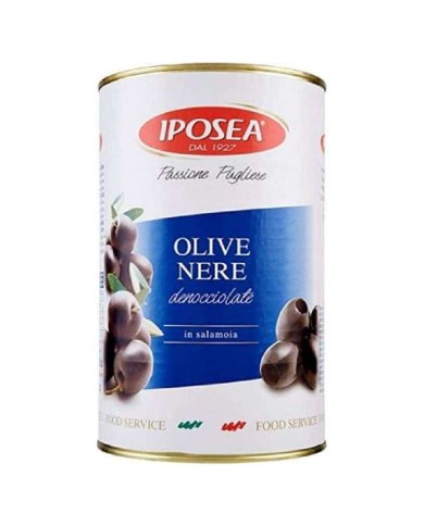 IPOSEA BLACK PITTED OLIVES 4,25 KG