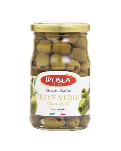 IPOSEA PITCHED GREEN OLIVES 290 GR