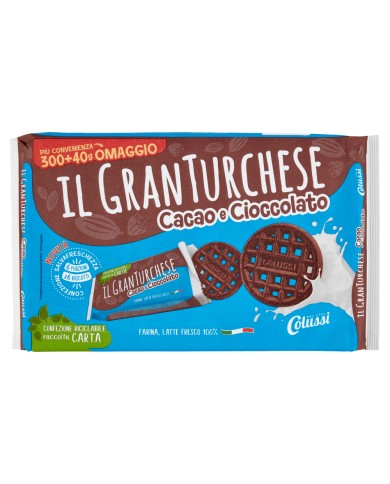 COLUSSI GRANTURCHESE KAKAO- UND SCHOKOLADENKEKSE 340 GR