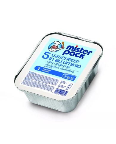 MISTER PACK R24L ALUMINIUM CONTAINERS MET DEKSEL 5 TRAYS VAN 1 PORTIE