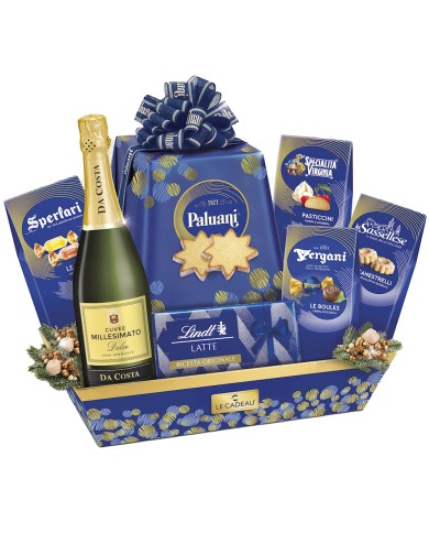 LE CADEAU COBALTO BLUE CHRISTMAS TRAY 8 PIECES