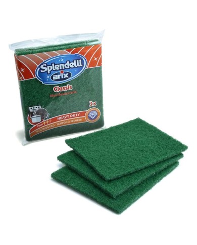 ARIX GREEN ABRASIVE FIBER SPONGE 3 PIECES