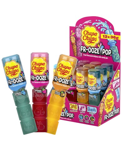 CHUPA CHUPS FR-OOZE POP LOLLIES X 12