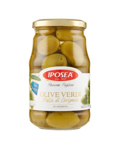 IPOSEA BELLA DI CERIGNOLA ACEITUNAS VERDES EN SALMUERA GR.530