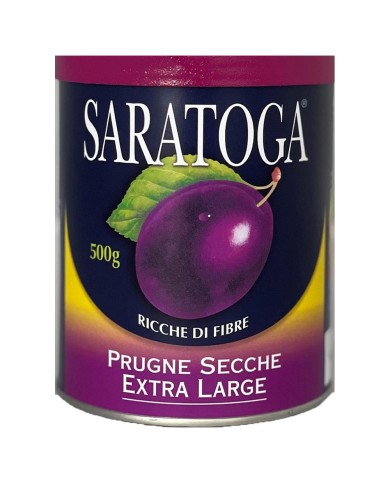 SARATOGA PRUGNE SECCHE IN LATTA EXTRA LARGE GR.500