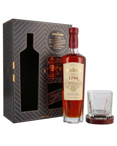 FORFAIT RHUM SANTA TERESA 1796 AVEC BOUTEILLE DE 70 CL ET VERRE