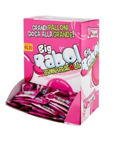 BIG BABOL CRÈME EN AARDBEIEN KAUWGOM 200 STUKS