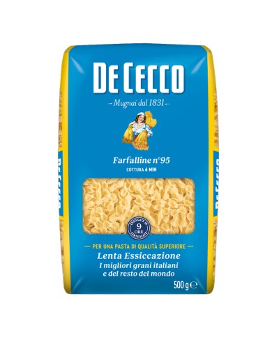 DE CECCO MAKARON Z SEMOLINY LE FARFALLINE N.95 GR.500