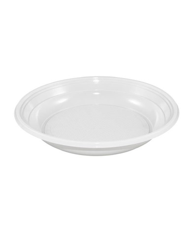 ASSIETTES À SOUPE MR.PARTY EN PLASTIQUE BLANC DIAMÈTRE 22 CM X 30 PIÈCES