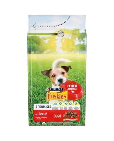 FRISKIES 5 BELOFTE KIGGLES VOOR HONDEN VITAFIT MINI BEEF KG.1,5