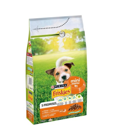 FRISKIES 5 BELOFTE KIEGELS VOOR HONDEN VITAFIT MINI KIP & GROENTEN 1,5 KG