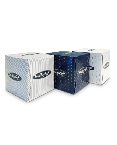 BULKYSOFT COSMETIC TISSUES WHITE CUBE 20.5 X 20.5 X 90 PIECES