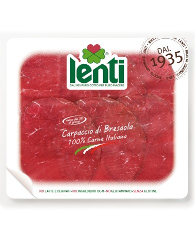 LENTI BRESAOLA CARPACCIO 100% ITALIAANSE VLEESSCHAAL GR.100