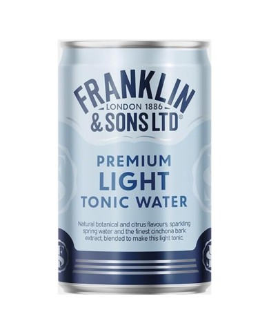 FRANKLIN PREMIUM LIGHT TONIC WATER IN CAN ML.150 X 24 PIECES