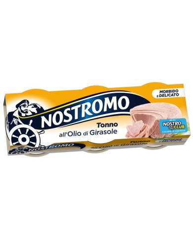 NOSTROMO TUNA IN SUNFLOWER OIL GR.70X3