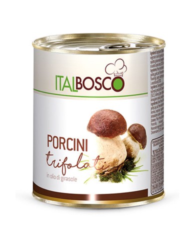 ITALBOSCO PORCINI TRIFOLATI IN OLIO DI GIRASOLE GR.800