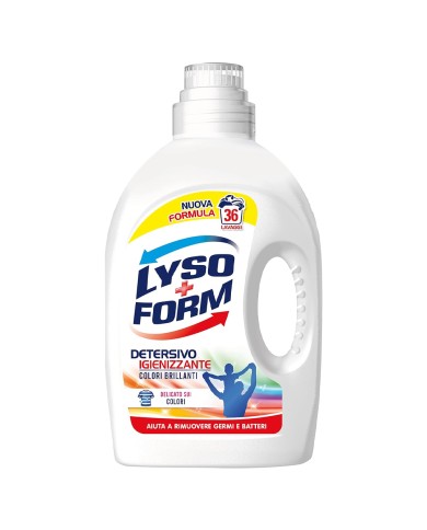 LYSOFORM DETERGENTE HIGIENIZANTE LAVADORAS COLORES BRILLANTES 36 LAVADOS