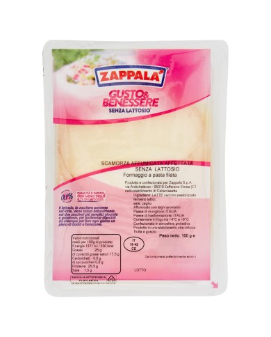 SCAMORZA FUMÉ ZAPPALA' TRANCHÉ SANS LACTOSE GR.100