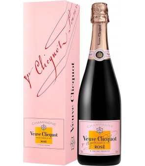 VEUVE CLICQUOT CHAMPAGNE ROSE 75 CL CON CAJA