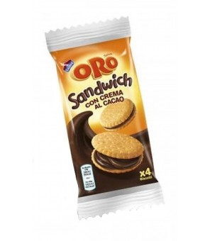 BISCOTTI ORO SANDWICH CACAO MONOPORZIONE 20 X 80 GR