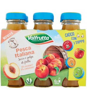 JUS DE PÊCHE VALFRUTTA 6 X 125 ML