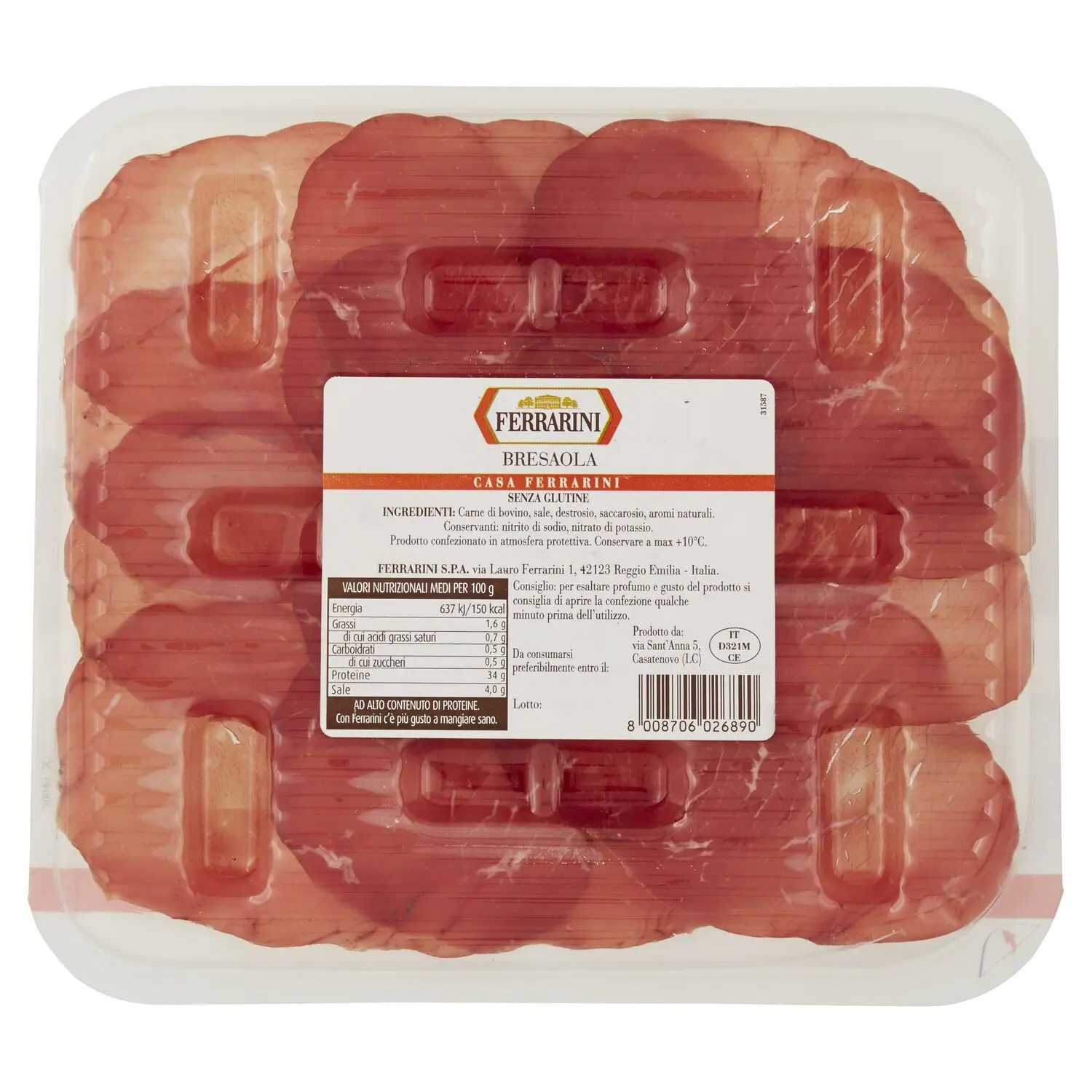 FERRARINI BRESAOLA SLICED GR.90